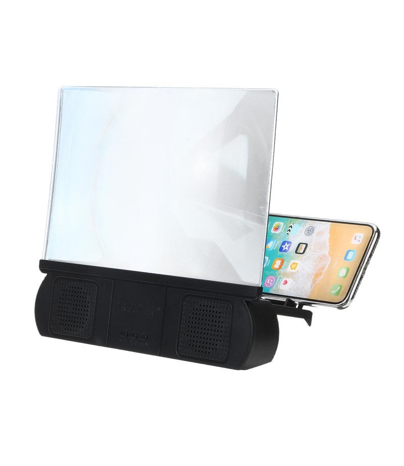 10 Inch 3D Phone Screen Magnifier Movie Video Amplifier for Smart Phone for iPhone for Samsung - White