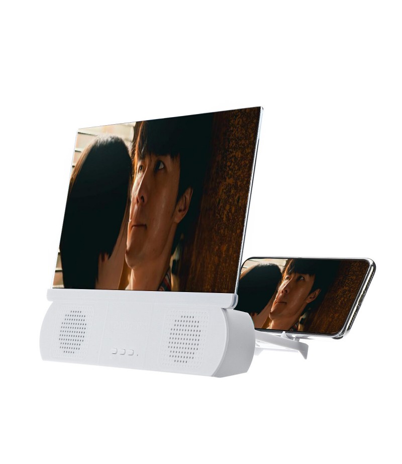 10 Inch 3D Phone Screen Magnifier Movie Video Amplifier for Smart Phone for iPhone for Samsung - White