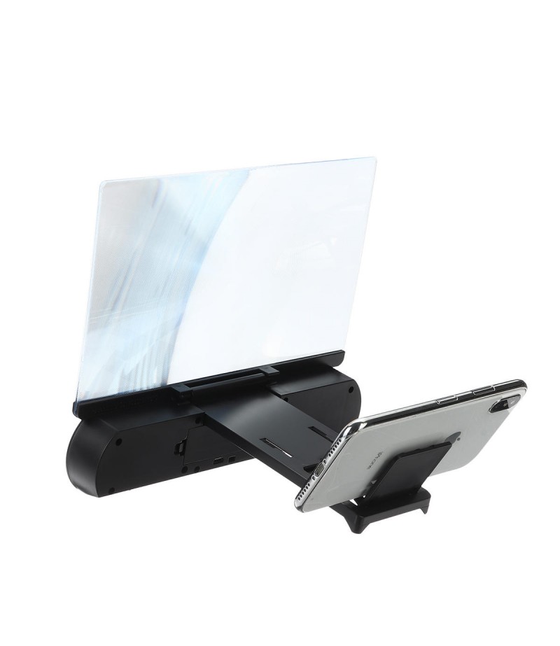 10 Inch 3D Phone Screen Magnifier Movie Video Amplifier for Smart Phone for iPhone for Samsung - White