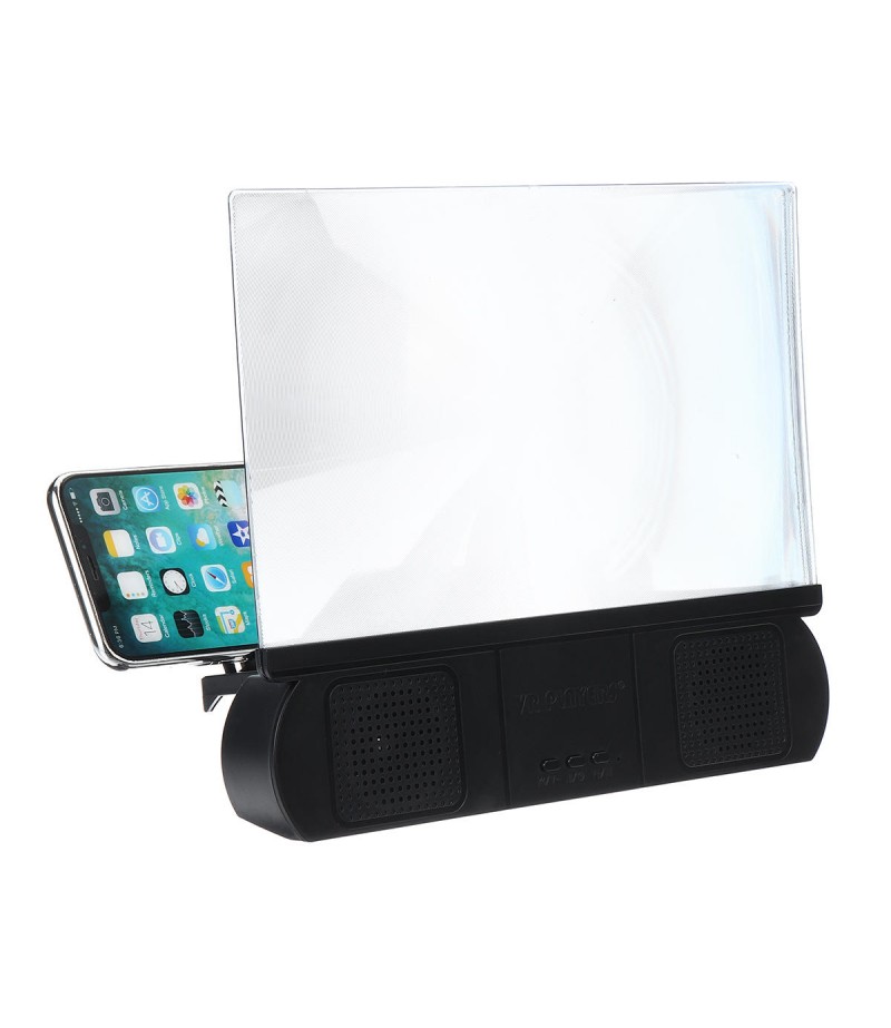 10 Inch 3D Phone Screen Magnifier Movie Video Amplifier for Smart Phone for iPhone for Samsung - White