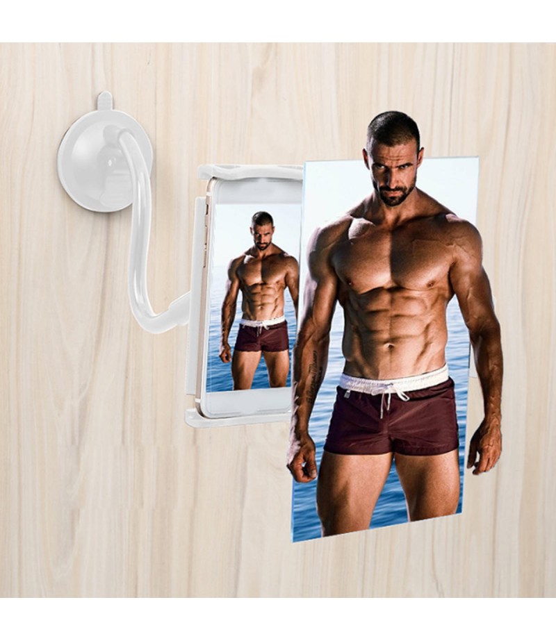 12'' Folding Mobile Phone Screen Magnifier Suction Cup 3D HD Screen Amplifier Stand Bracket - White