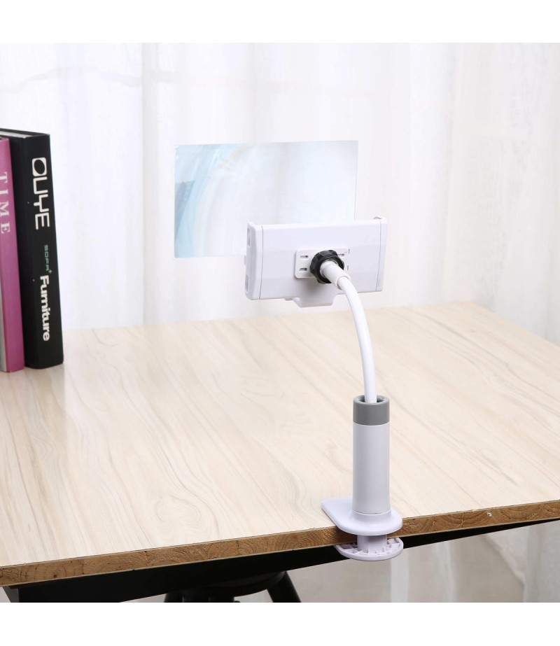 12'' Folding Mobile Phone Screen Magnifier 3D HD Screen Amplifier Stand Bracket - White