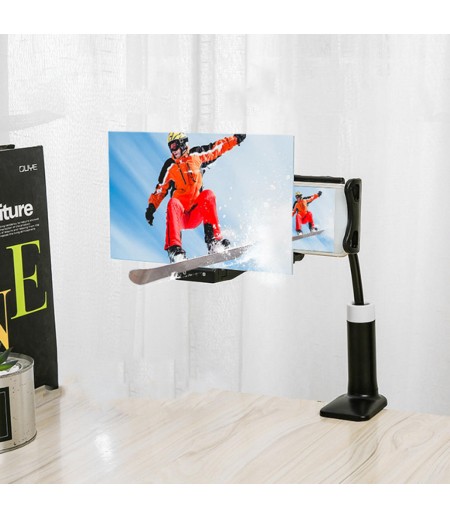 12'' Folding Mobile Phone Screen Magnifier 3D HD Screen Amplifier Stand Bracket - White