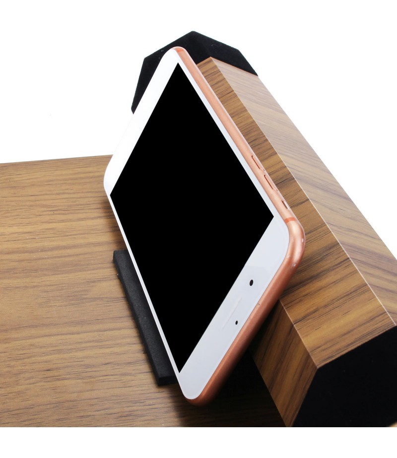 12" 3D HD Rollable Wood Phone Screen Magnifier Video Movie Amplifier For Smart Phone - Khaki