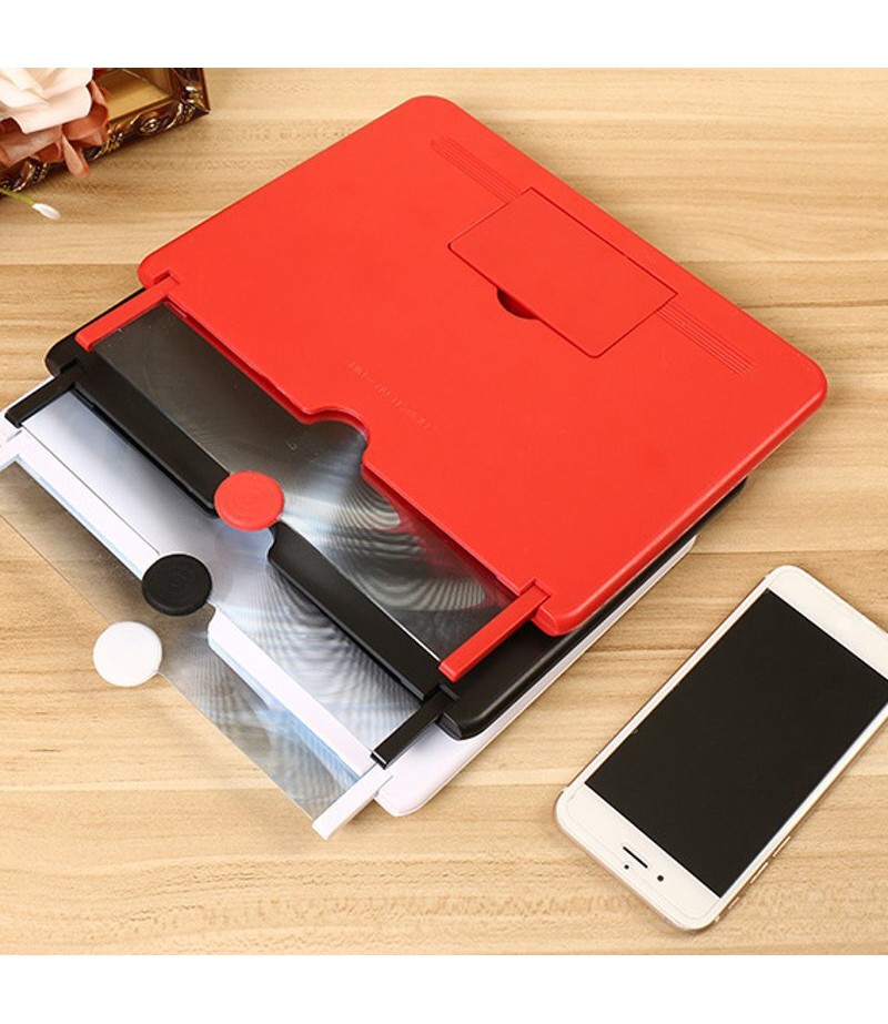  10 inch HD 3D Phone Screen Magnifier Enlarge 3-4 Times Foldable Eye Protect Movie Video Screen Amplifier Lazy Desktop Mou