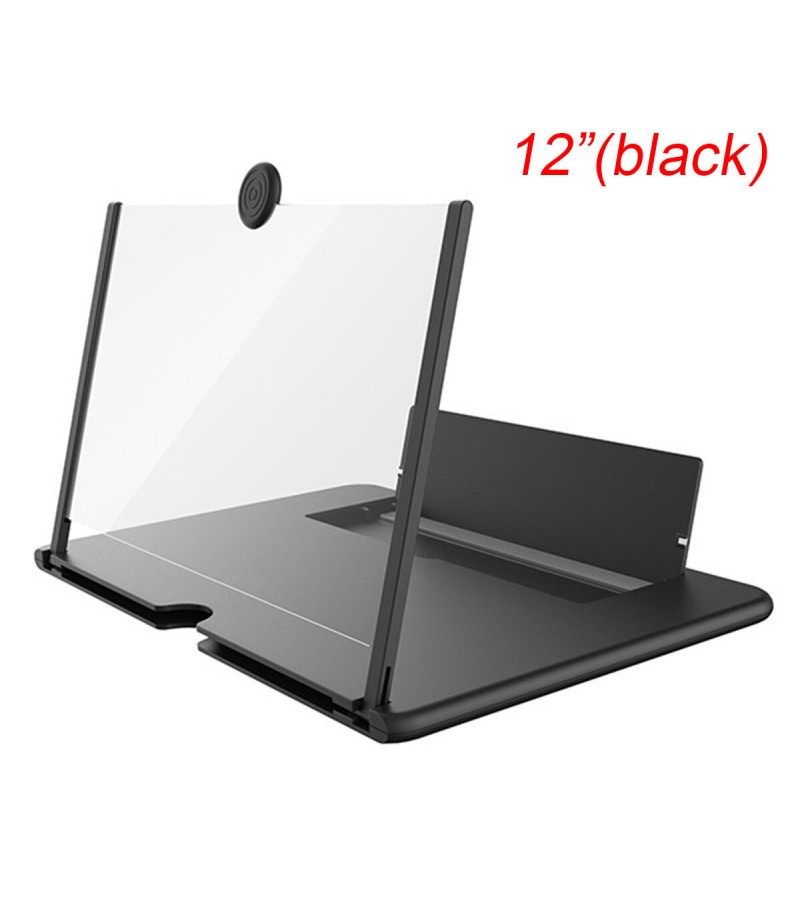 10/12 inch HD Screen Bracket Holder Phone Screen Amplifier Magnifier Stand Desktop Phone Holder - White 12