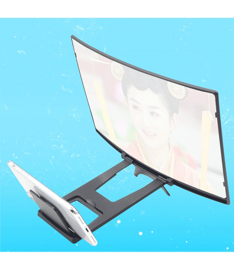 12 Inch Curved 3D HD Phone Screen Magnifier Movie Video Amplifier for Smart Phones Below 6.5 Inch for iPhone Huawei LG 