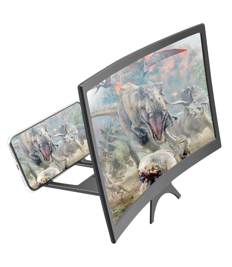 12 Inch Curved 3D HD Phone Screen Magnifier Movie Video Amplifier for Smart Phones Below 6.5 Inch for iPhone Huawei LG 