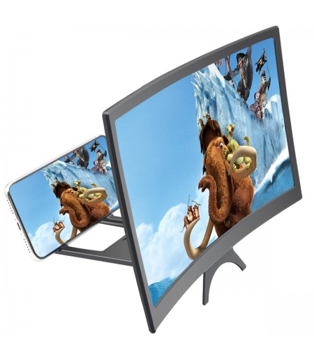 12 Inch Curved 3D HD Phone Screen Magnifier Movie Video Amplifier for Smart Phones Below 6.5 Inch for iPhone Huawei LG 