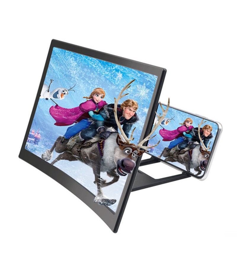 12 Inch Curved 3D HD Phone Screen Magnifier Movie Video Amplifier for Smart Phones Below 6.5 Inch for iPhone Huawei LG 