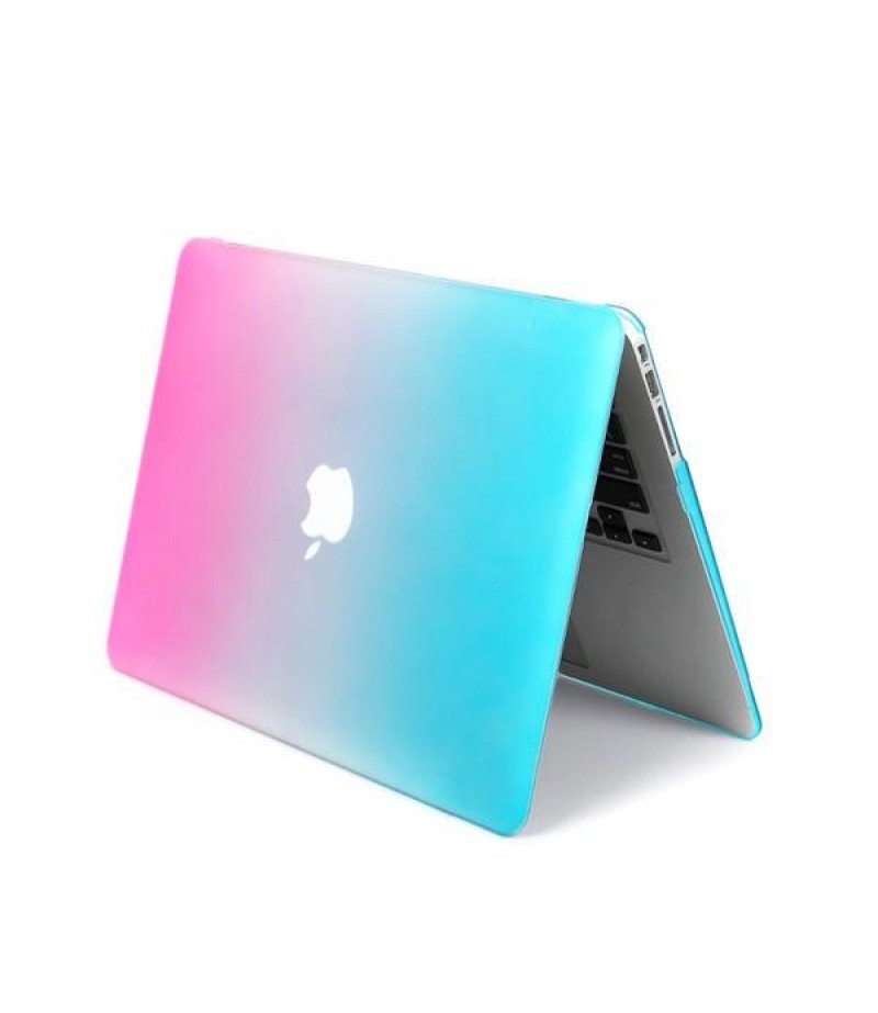 Fashion Rainbow Colorful Protective Shell Laptop Case Cover For Apple MacBook Retina 12 Inch - Green &amp; Orange