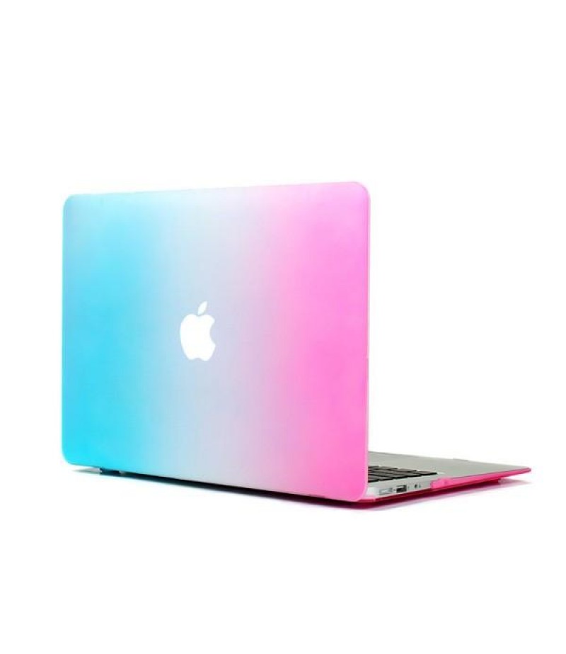 Fashion Rainbow Colorful Protective Shell Laptop Case Cover For Apple MacBook Retina 12 Inch - Green &amp; Orange