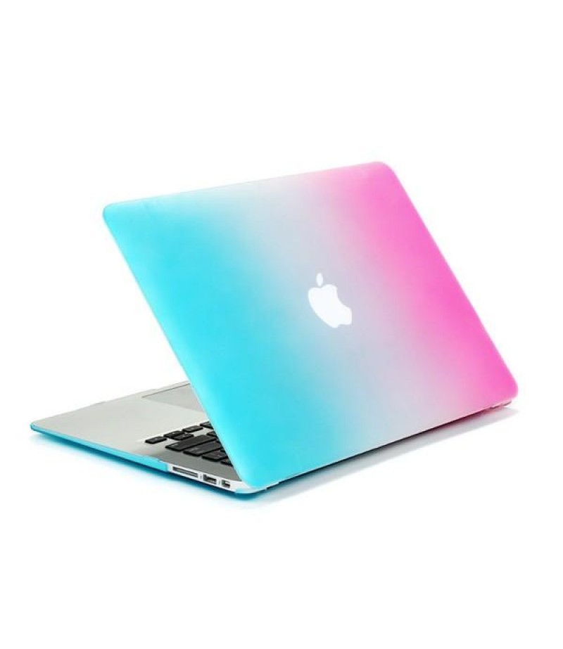 Fashion Rainbow Colorful Protective Shell Laptop Case Cover For Apple MacBook Retina 12 Inch - Green &amp; Orange