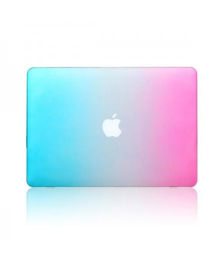 Fashion Rainbow Colorful Protective Shell Laptop Case Cover For Apple MacBook Retina 12 Inch - Green &amp; Orange