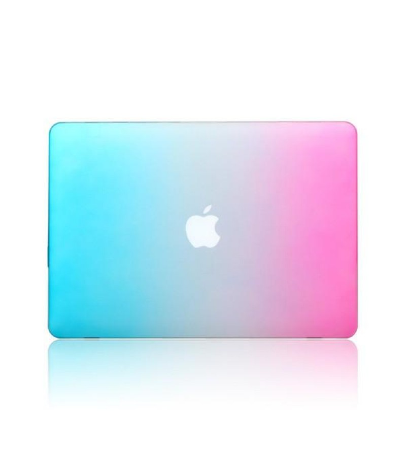 Fashion Rainbow Colorful Protective Shell Laptop Case Cover For Apple MacBook Retina 12 Inch - Green &amp; Orange