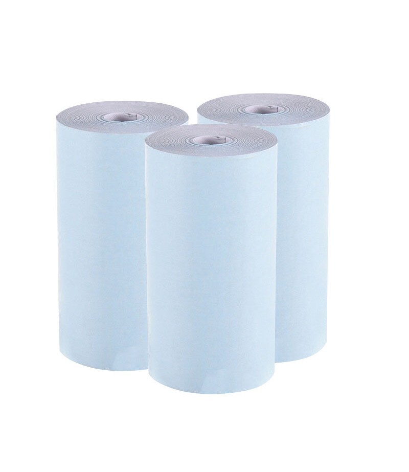 57*25 3/5 Rolls Pure Color Clear Photo Printing Paper Roll for Pocket Thermal Printer -  Yellow