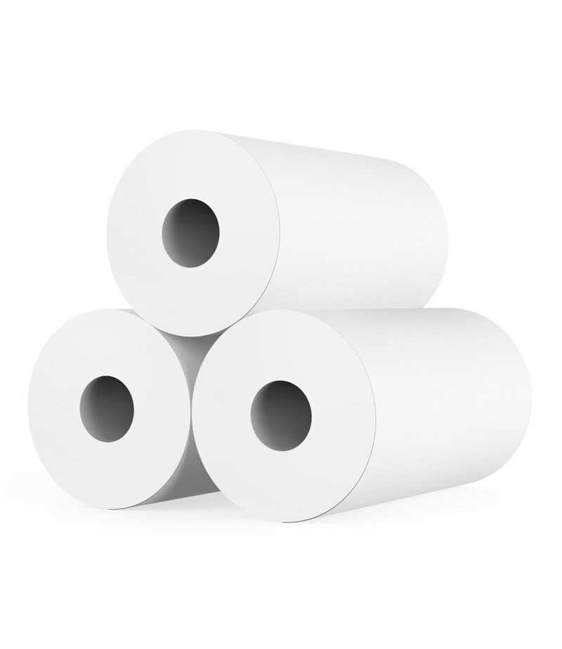 57*25 3/5 Rolls Pure Color Clear Photo Printing Paper Roll for Pocket Thermal Printer -  Yellow
