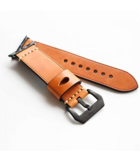 Crazy Horse Genuine Leather Watch Band For Apple Watch Series 1/ Series 2 38/42mm - 38mm Grey
