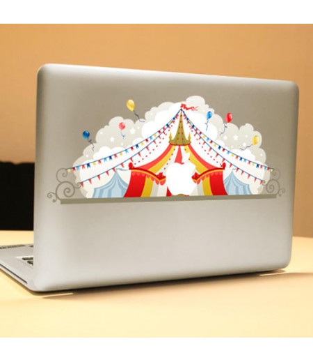 PAG Circus Decorative Laptop Decal Removable Bubble Free Self-adhesive Partial Color Skin Sticker