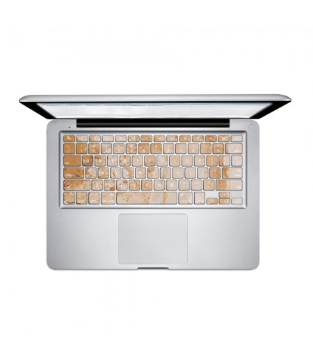 PAG Yellow Marble Plate PVC Keyboard Bubble Free Self-adhesive Decal For Macbook Pro 13 15 Inch - 13 Inch