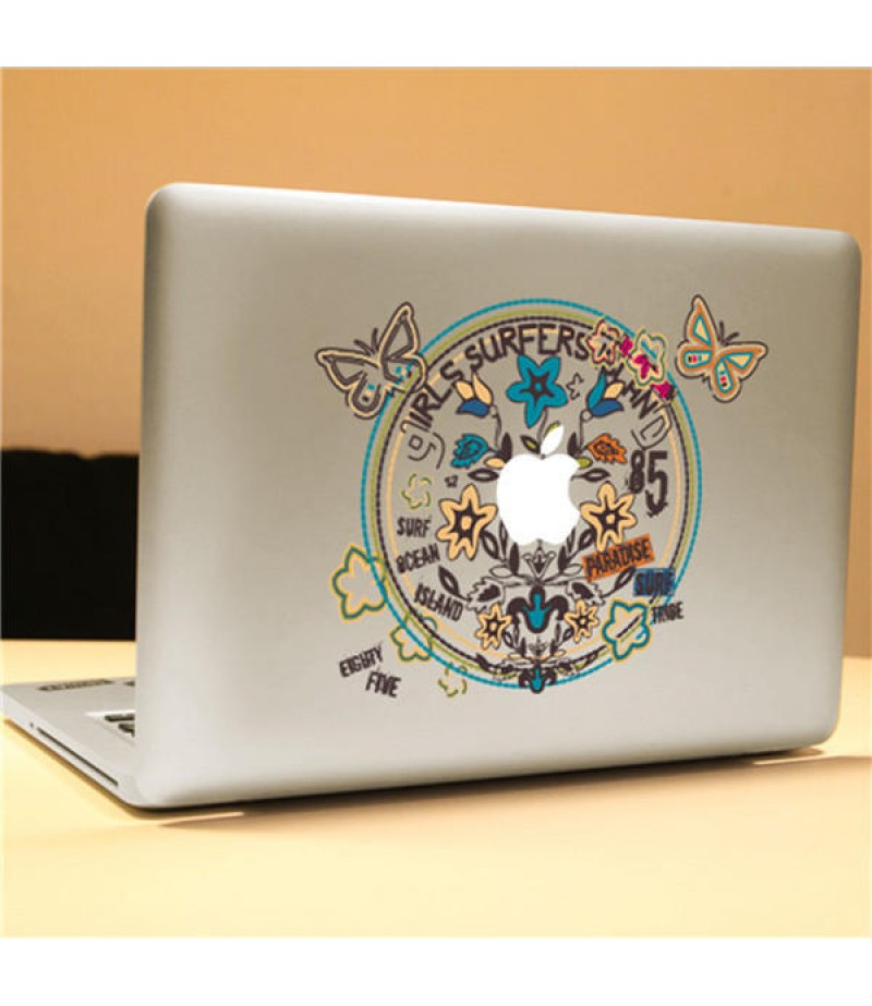 Butterfly Wreath Decal Vinyl Sticker Skin Shell Decoration Laptop Sticker Decal For Apple MacBook
