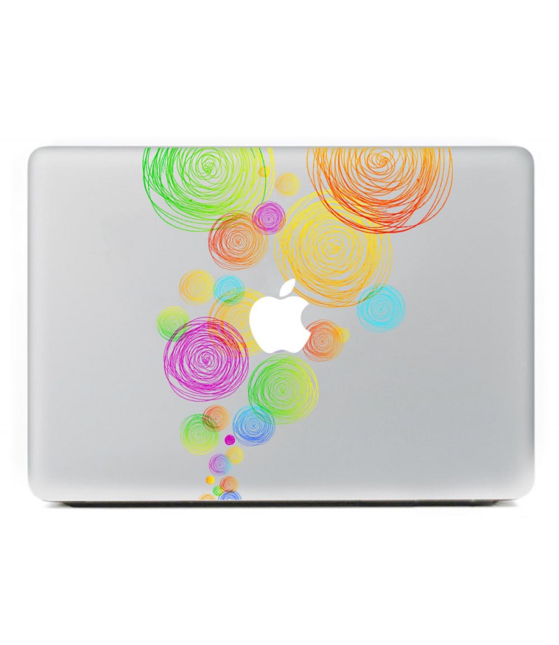  PAG Colored Ring Decorative Laptop Decal Removable Bubble Free Self-adhesive Skin Sticker