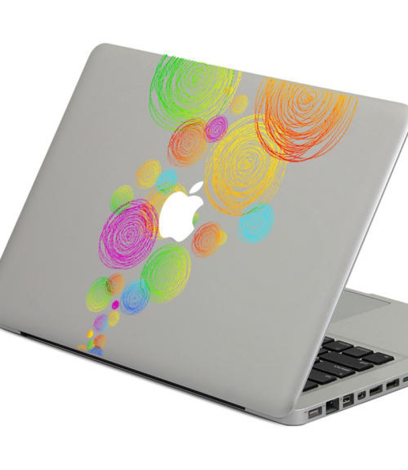  PAG Colored Ring Decorative Laptop Decal Removable Bubble Free Self-adhesive Skin Sticker